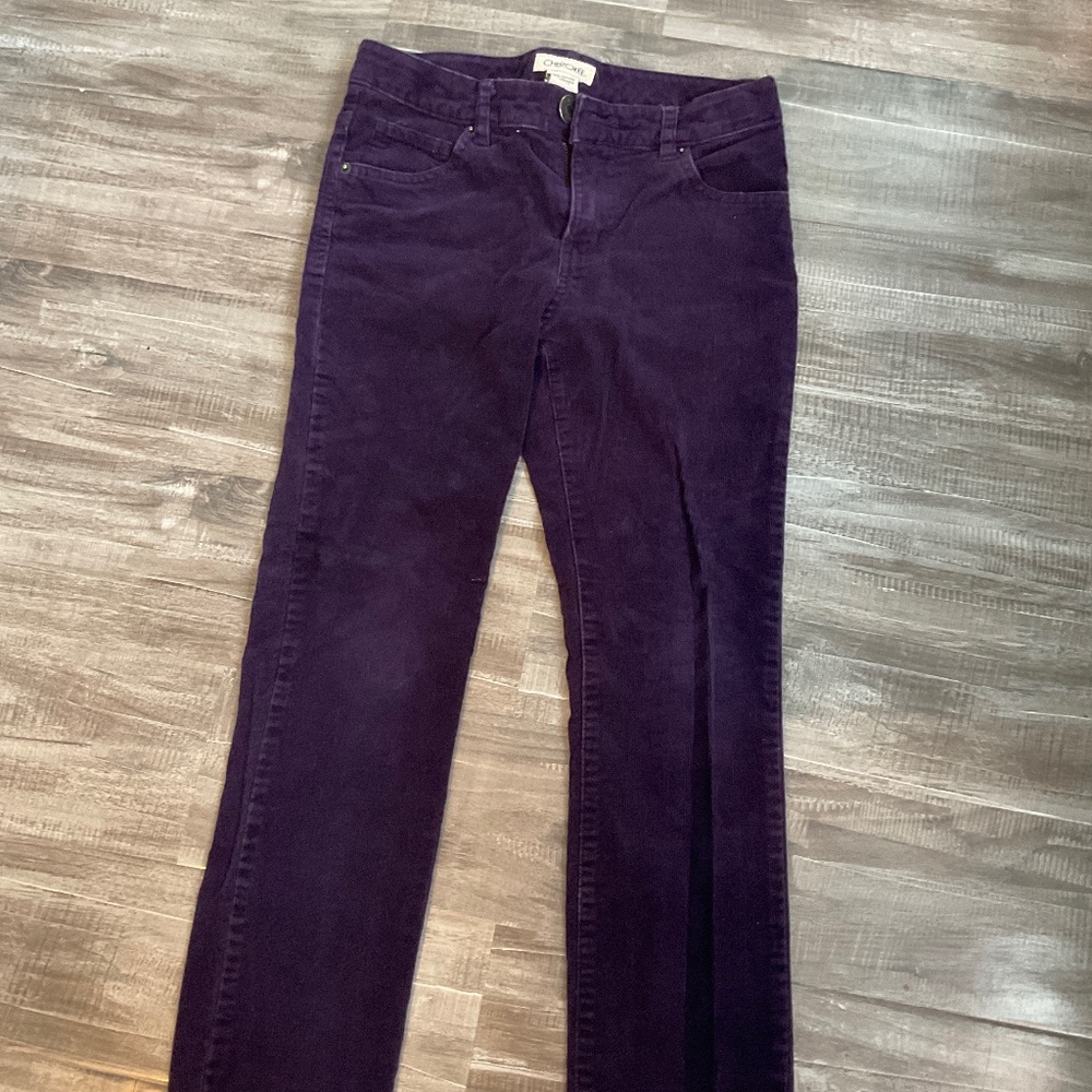 Girls size 10 Cherokee purple corduroy